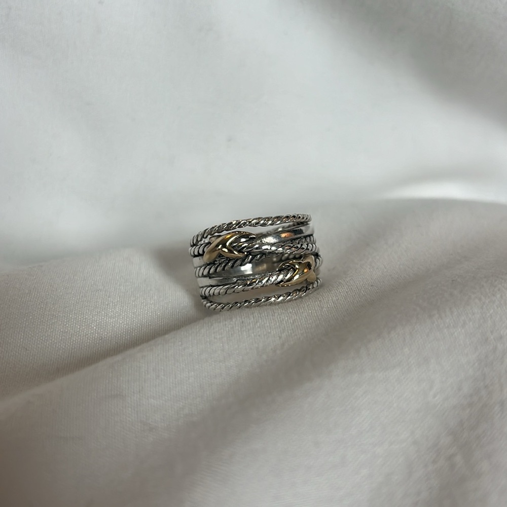 David Yurman Double Crossover Ring - Size 6